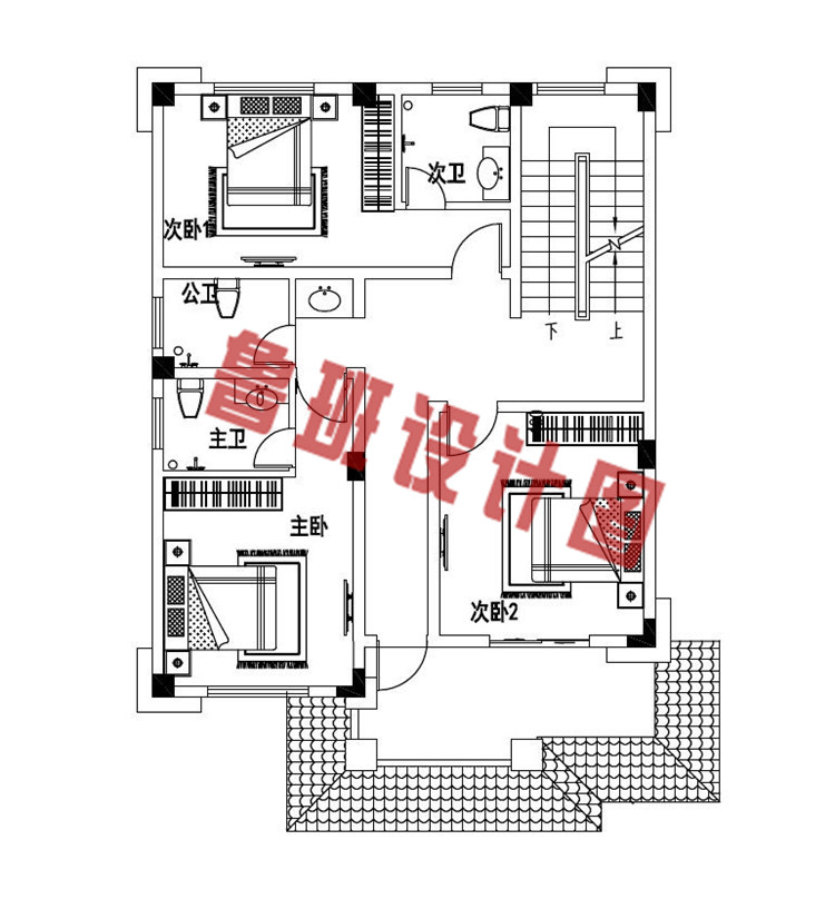 造价25万左右三层别墅设计二层户型图