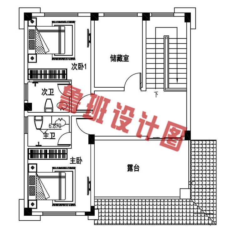 造价25万左右三层别墅设计三层户型图