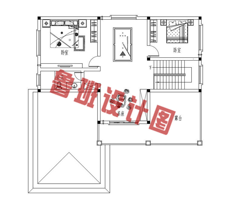 占地170平方米左右自建别墅设计三层户型图