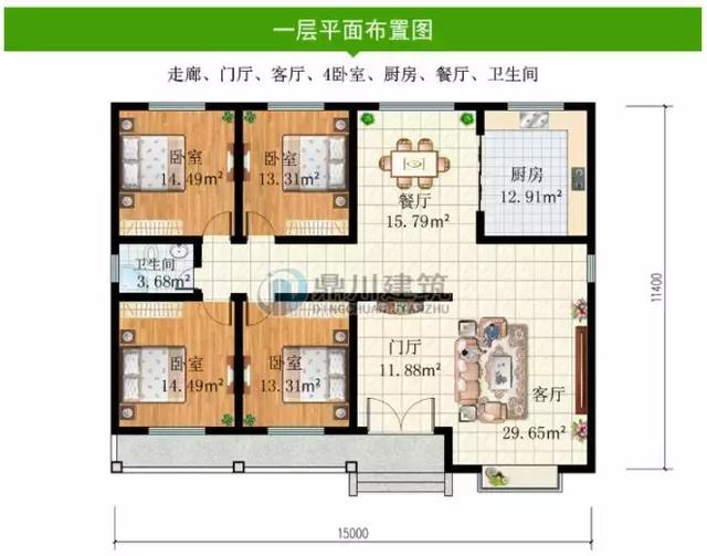 面宽15米的8款农村别墅图纸，第2栋造价才18万，第3栋建的人最多