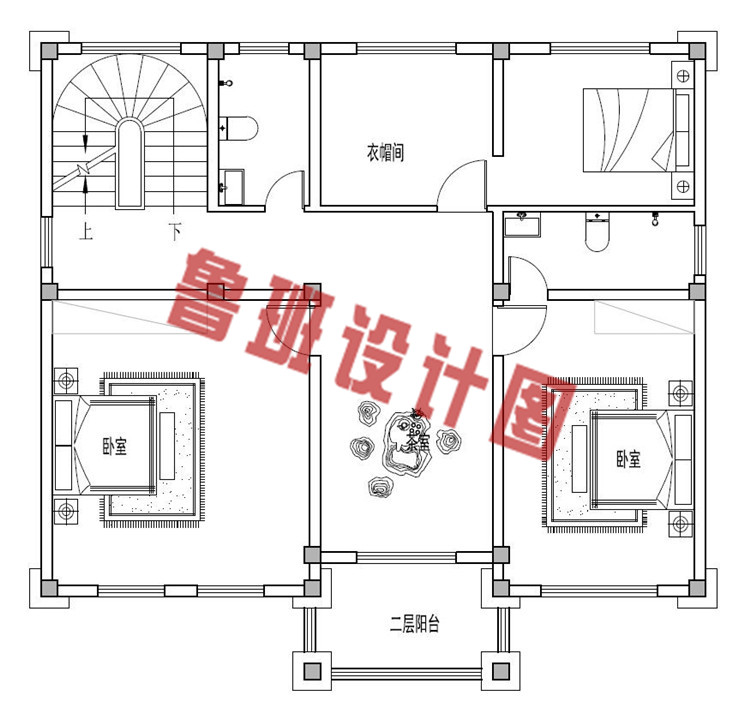 120平方米简欧四层自建别墅设计图