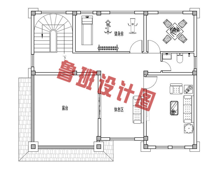 120平方米简欧四层自建别墅设计图