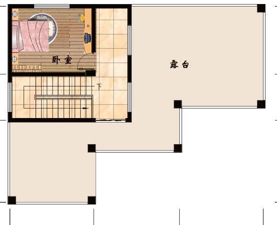 13x10米三层半农村自建别墅建筑施工图，平屋顶大露台设计