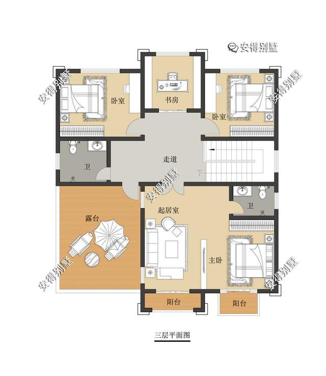 带小院的3层欧式别墅，挑空大客厅大露台，成为村里最美的自建房