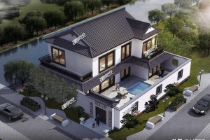 中式四合院别墅设计实景图，经典户型图。