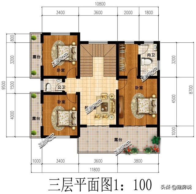 宅基地小建好房，这3款别墅，最小才75平，图纸收藏好