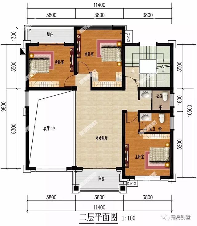 宽度11.4米的2栋自建房，第一栋新中式风格，第二栋简欧别墅