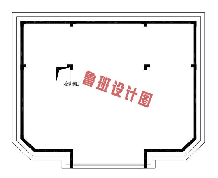 现代欧式自建一层别墅设计屋顶图