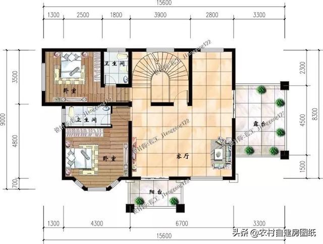 4款带旋转楼梯的农村别墅，随便建一款，都是当地真土豪