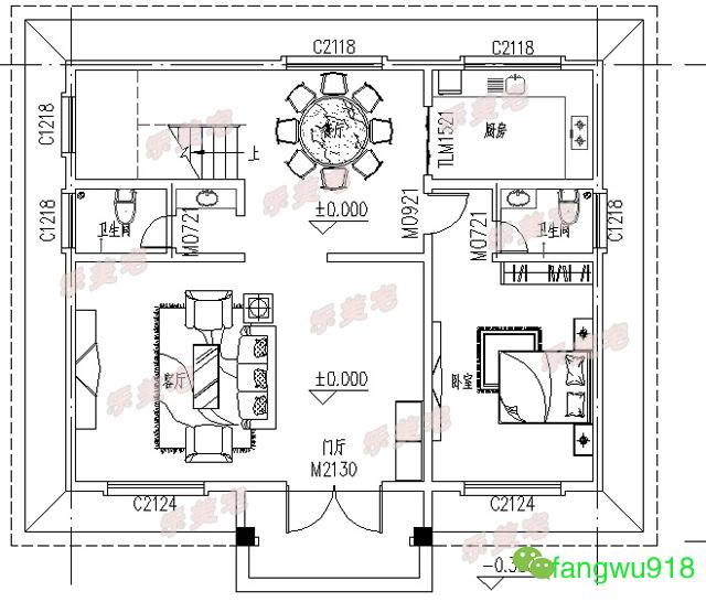 8.9x8.4米农村三层小别墅设计施工方案及外观图