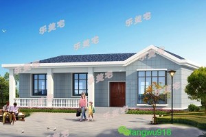 3款15万农村一层别墅设计全套图纸，造型漂亮，居住舒适。