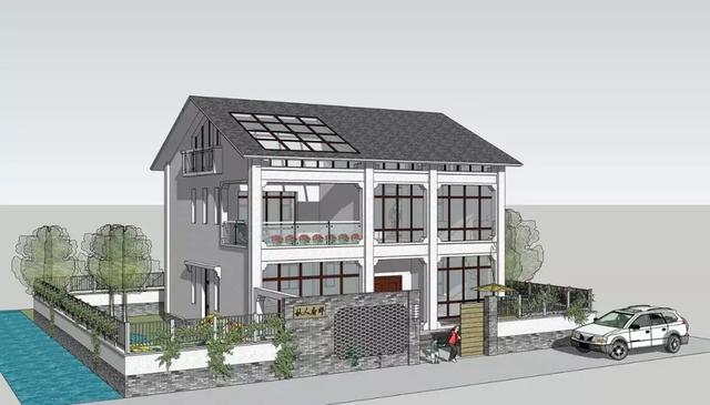花50多万回江苏农村建别墅，独栋三层设计超赞，外形独特惹人羡慕