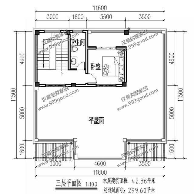 11.6X11.5米三层经典别墅，6室2厅带阳台采光好！分分钟享誉全村