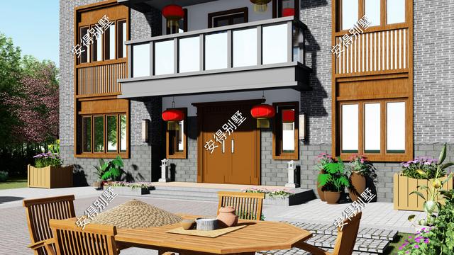 适合90%农村建房的别墅设计，新中式风格造价40万，7间卧室大露台