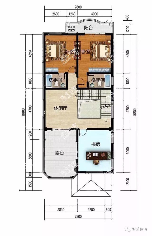 小面宽且平屋顶设计的两栋自建房，村里人都夸这房建的好看