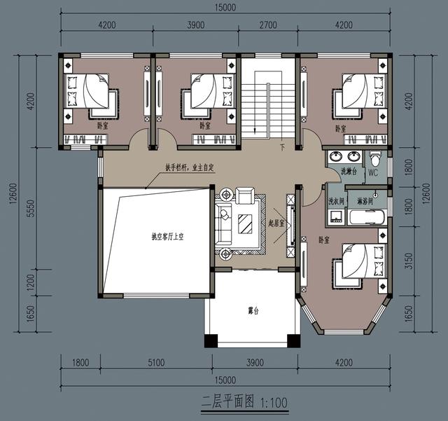 农村自建二层别墅，面宽15米，5室1厅带娱乐室，很气派，很舒适