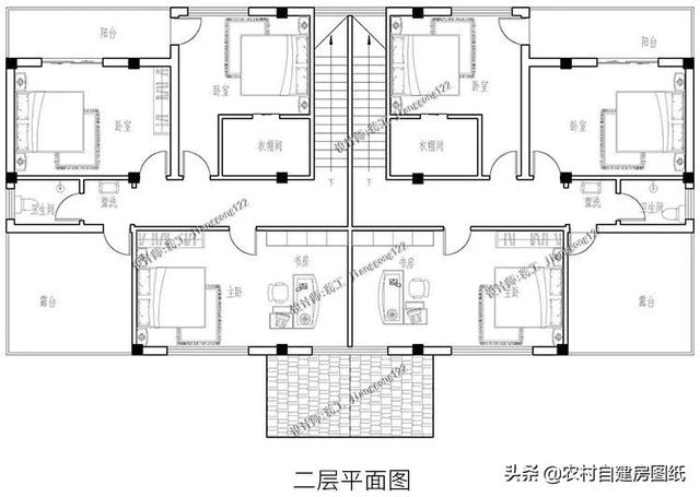堂屋很鸡肋？7款农村双拼别墅，兄弟共堂屋，第3款建的人最多