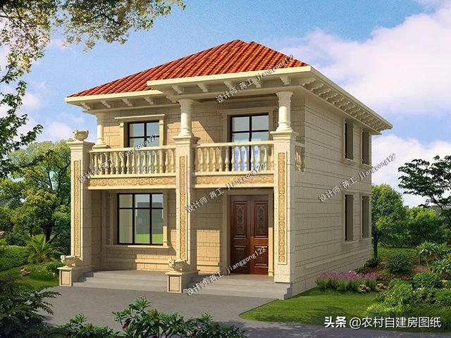 20万不仅能建二层奢华欧式别墅 配置洗衣房和大堂屋 还有双阳台