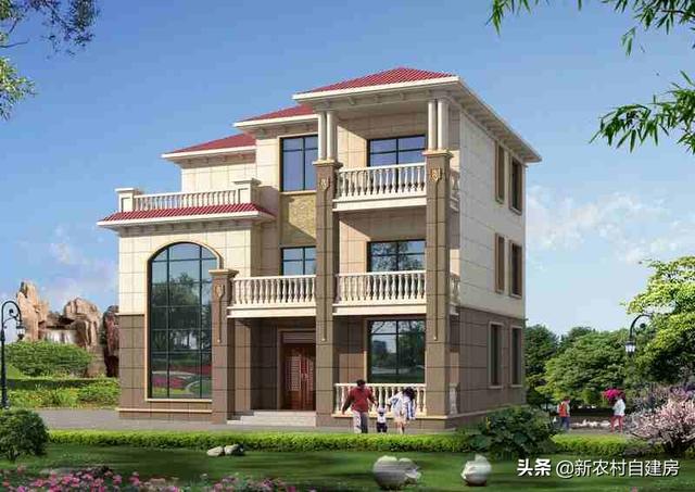 简单实用的农村三层别墅户型，主体造价不到30万，村里建房就选它
