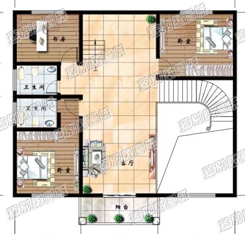 45万占地120平米农村四层房屋全套施工设计图