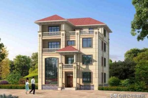 农村自建四层别墅设计方案，还能外租开店。