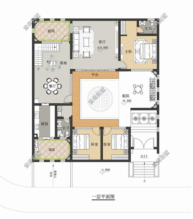 2款小面积中式四合院别墅，一款雅致大方、一款端庄典雅