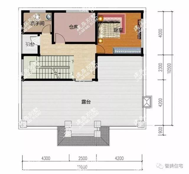 2栋平屋顶设计的四层农村别墅，45万回老家建栋不过时的房子