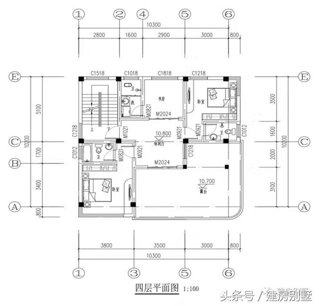 终于来了！开间10.3米X进深10.2米临街带门面别墅设计图