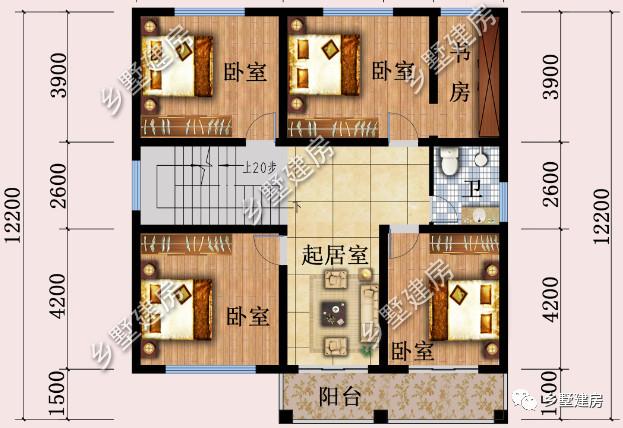 11×12.2两层农村自建别墅，精致美观，主体造价仅32万