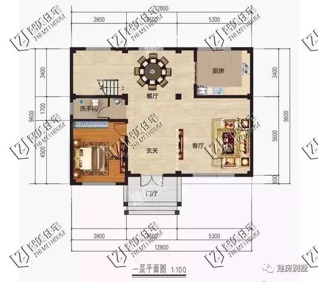 3栋开间12.8米的农村简欧别墅，建在老家百年后也不过时