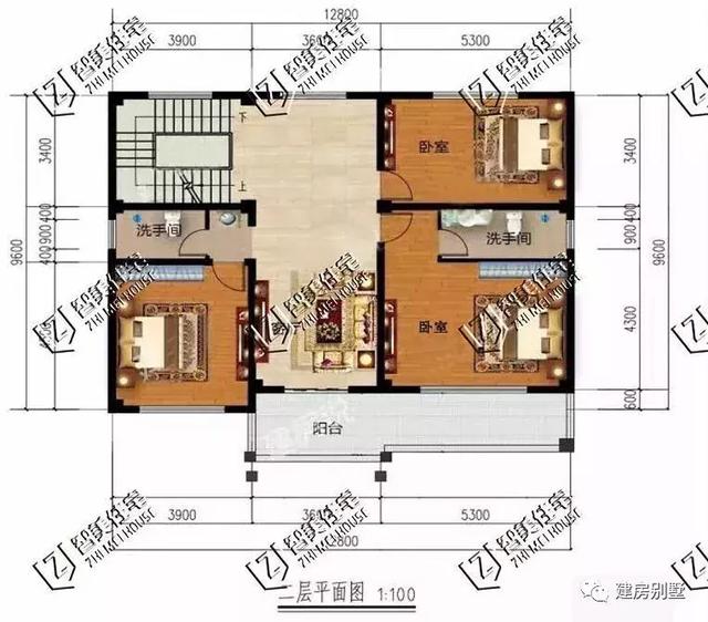 3栋开间12.8米的农村简欧别墅，建在老家百年后也不过时