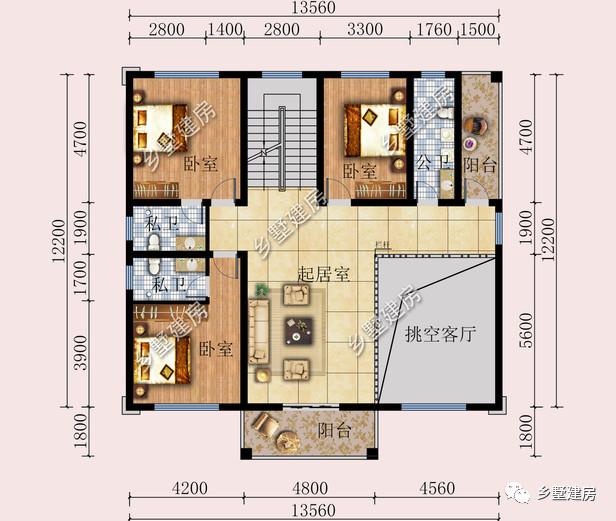 13x12米三层别墅，高颜值+高居住体验，你值得拥有