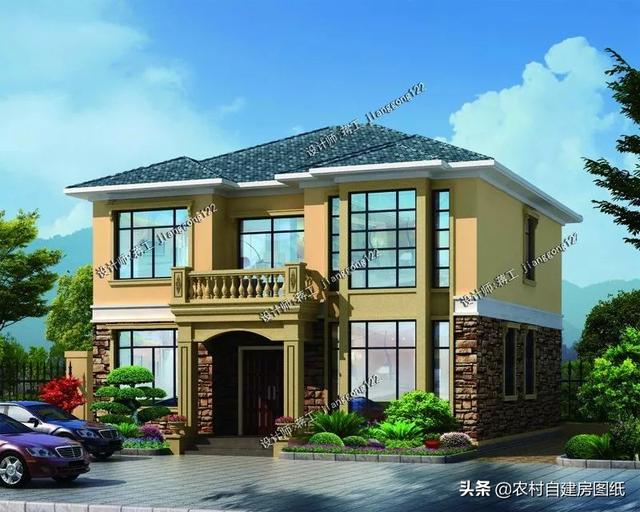 11×10.6米二层小户型别墅，6间卧室26万起，普通人家都能建
