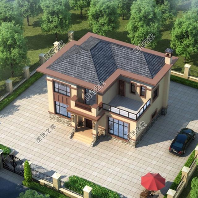 农村11×10新中式别墅，110㎡也能建出好户型，堂屋书房都不少