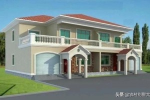 40万农村自建双拼别墅实景图，一举多得。