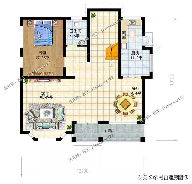 110平二层农村小别墅，2款不同的方案，农村建房实拍图美炸了