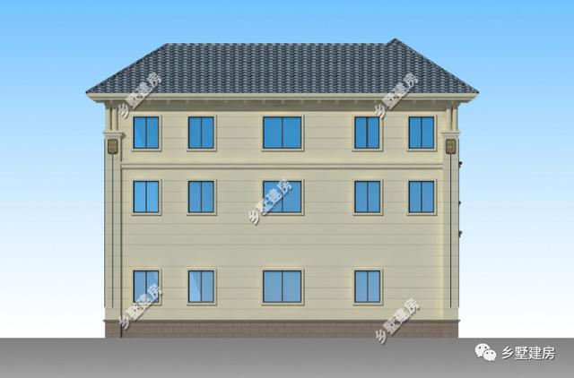 16×9三层欧式农村别墅，地下车库+大露台，主体造价约37万