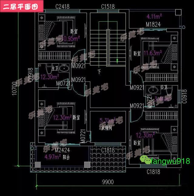 4套漂亮二层农村自建别墅全套施工图，外观造型美