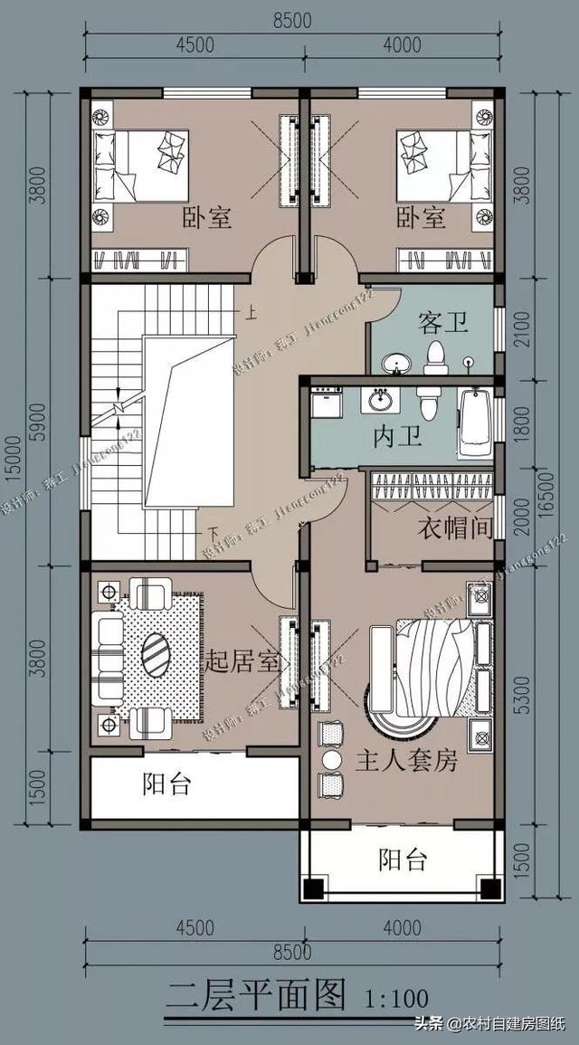 狭长形地基不好建房？面宽8-9米，这4款农村别墅，差评的人最少