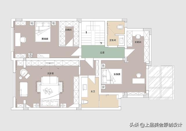 310㎡三层联排别墅，难怪都想住别墅小孩房都有独立衣帽间