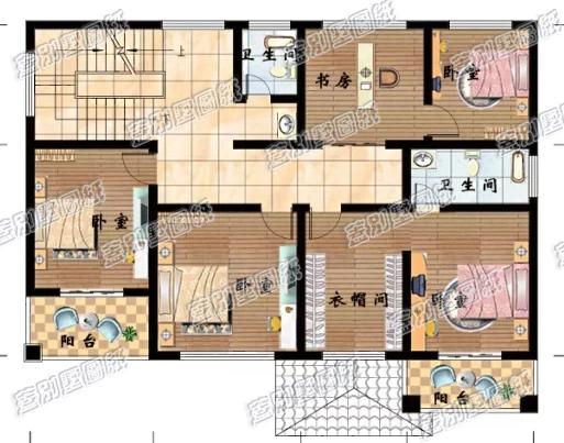 30万以内占地140平米农村二层别墅全套施工图