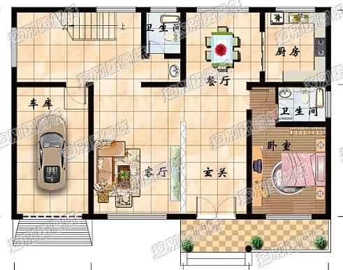 30万以内占地140平米农村二层别墅全套施工图