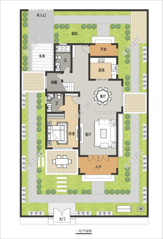 适合农村自建的2层欧式小别墅，开间8.6米、造价30万，棒极了