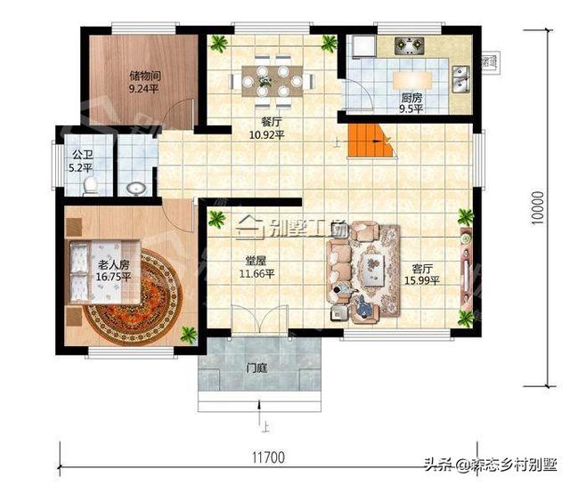 109平农村别墅设计图纸，二层别墅23万搞定