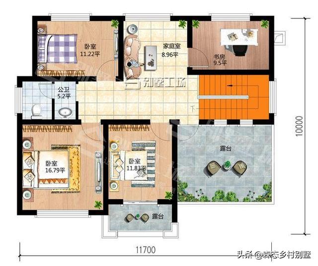 109平农村别墅设计图纸，二层别墅23万搞定