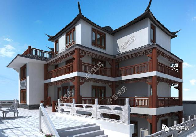 中国传统文化的精华，四层合院别墅，农村自建房中的典范