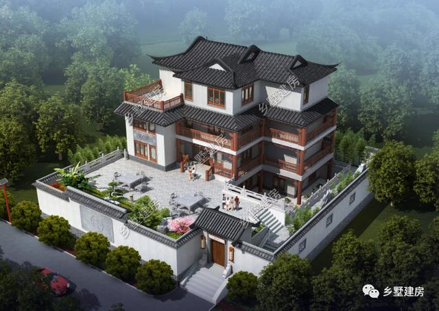 中国传统文化的精华，四层合院别墅，农村自建房中的典范