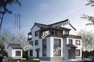 中式别墅三层设计外观图，彰显气势，霸气凌人。