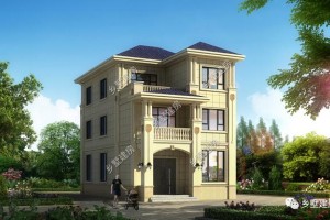 8X14米欧式别墅设计图片，实用简约，农村建房新潮流。