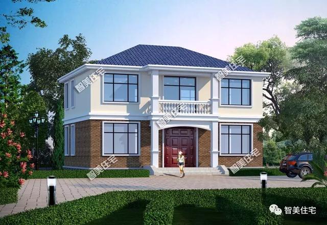 外观较相似的两层自建房，都是在农村建了很多的经典户型